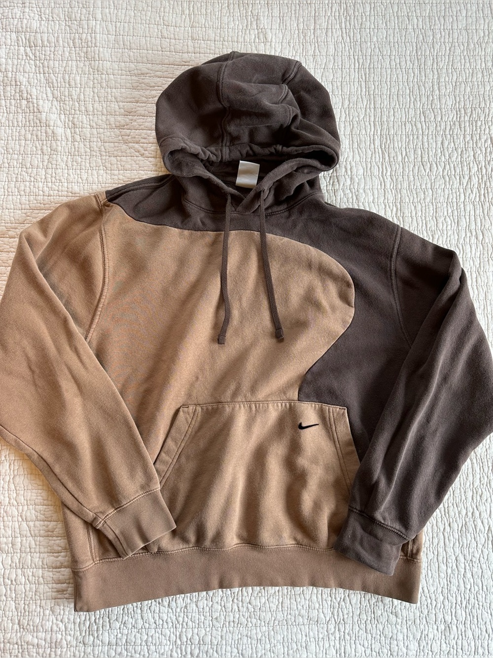 Men's Two-Tone Brown Pullover Hoodie 572